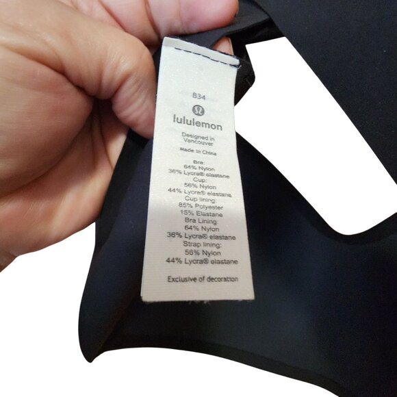 Lululemon Hold True Bra Black Wireless Bra Size 34B - Picture 3 of 3